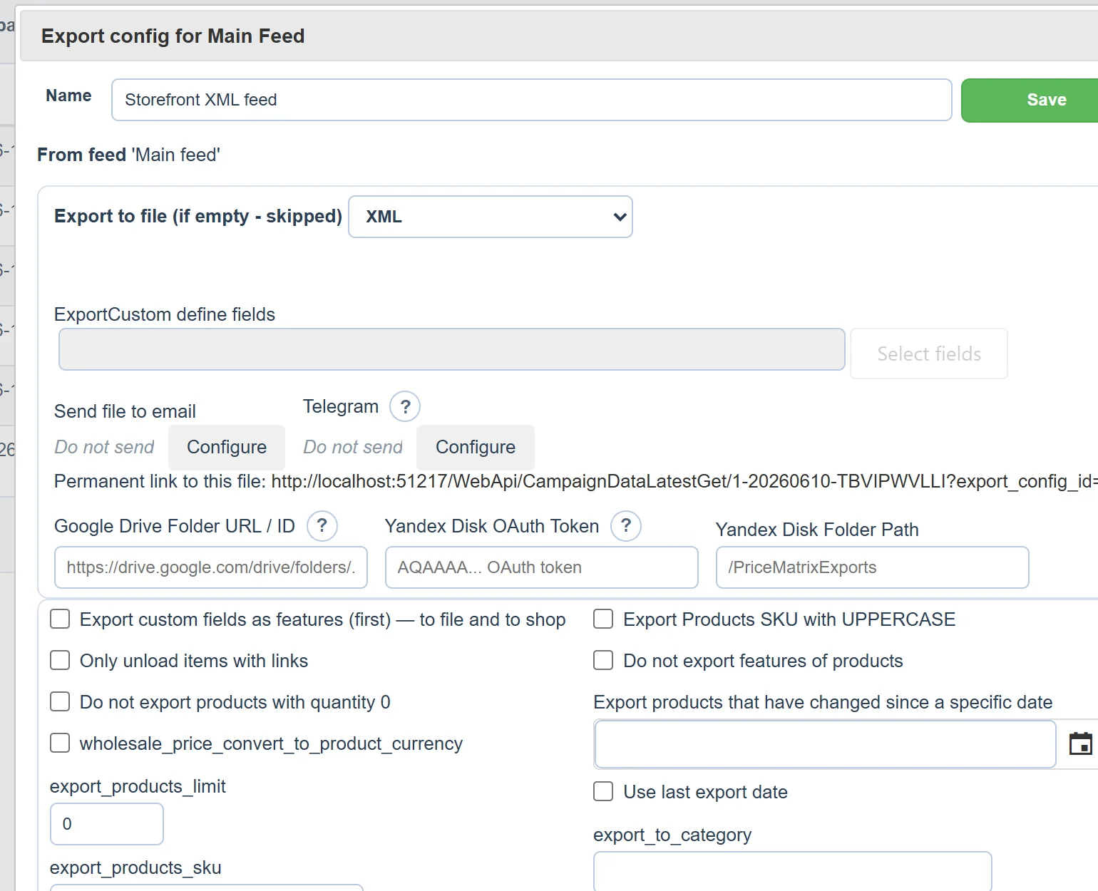 Product data export: strategies for backup and analysis